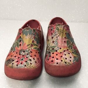 Girls toddler water shoes pink flower size 7 sandals